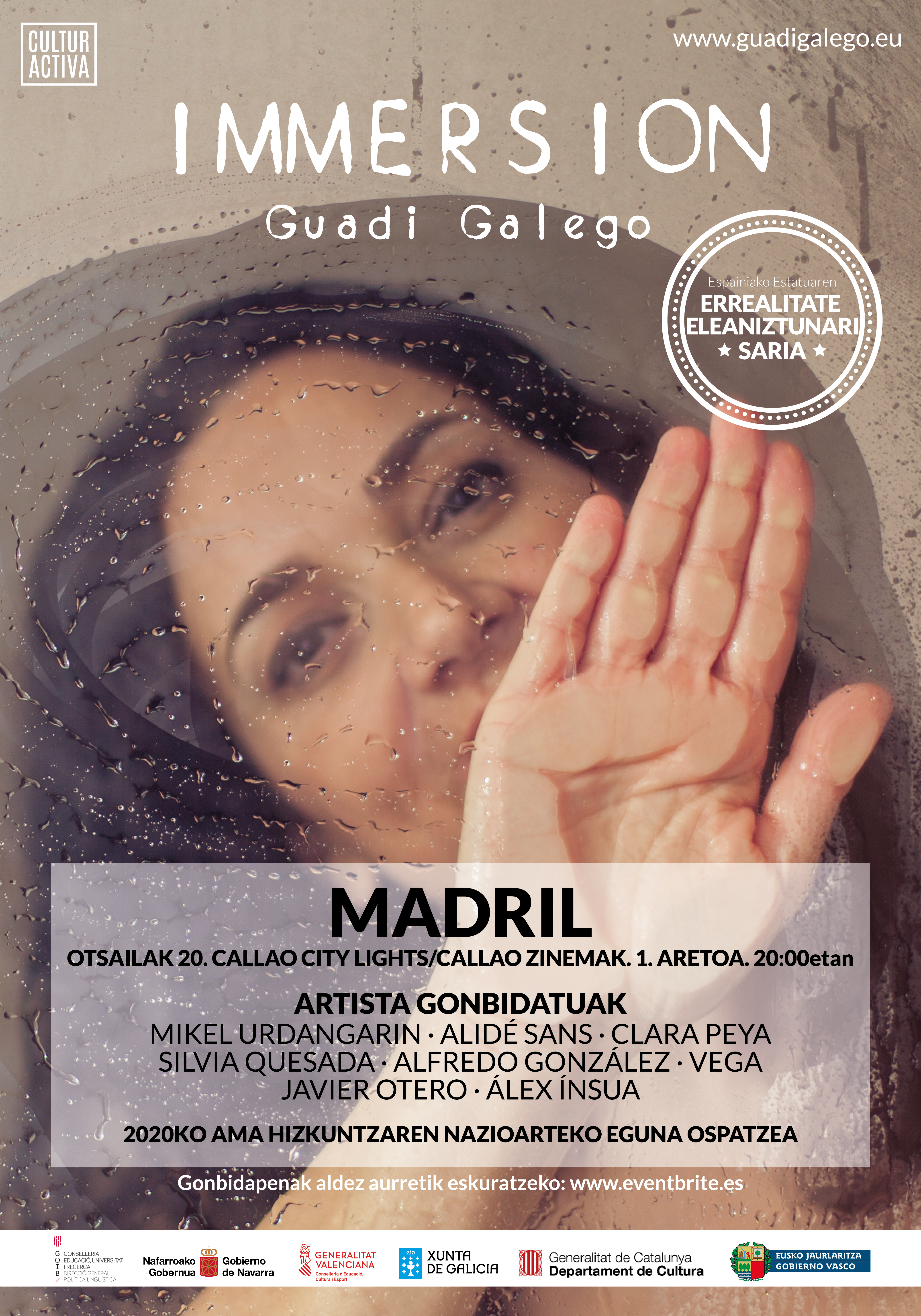 Entrar a la noticia: Navarra entregará junto a otras cinco comunidades con lengua propia el Premio a la Promoción de la Realidad Plurilingue del Estado a la artista Guadi Galego