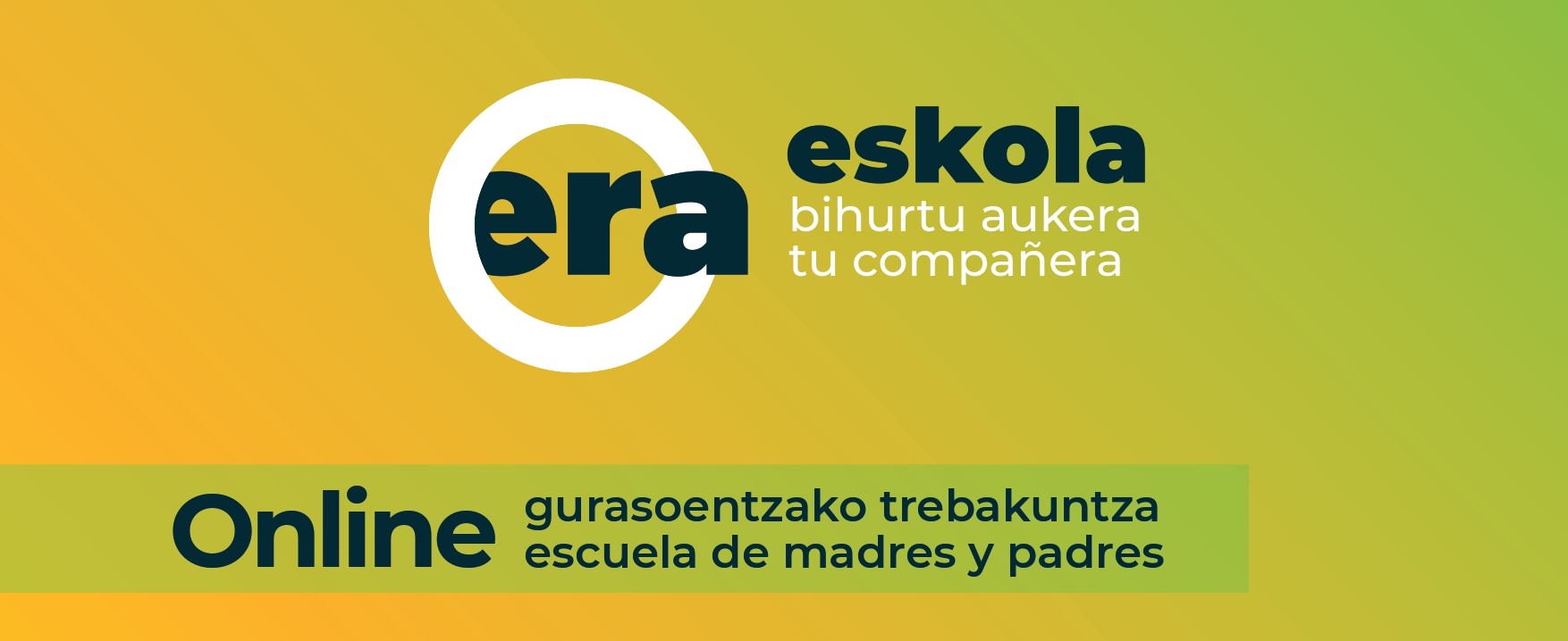 Entrar a la noticia: Euskarabidea y los servicios municipales de euskera crean la escuela de madres y padres “ERA Eskola,” con el objeto de ofrecer recursos a las familias