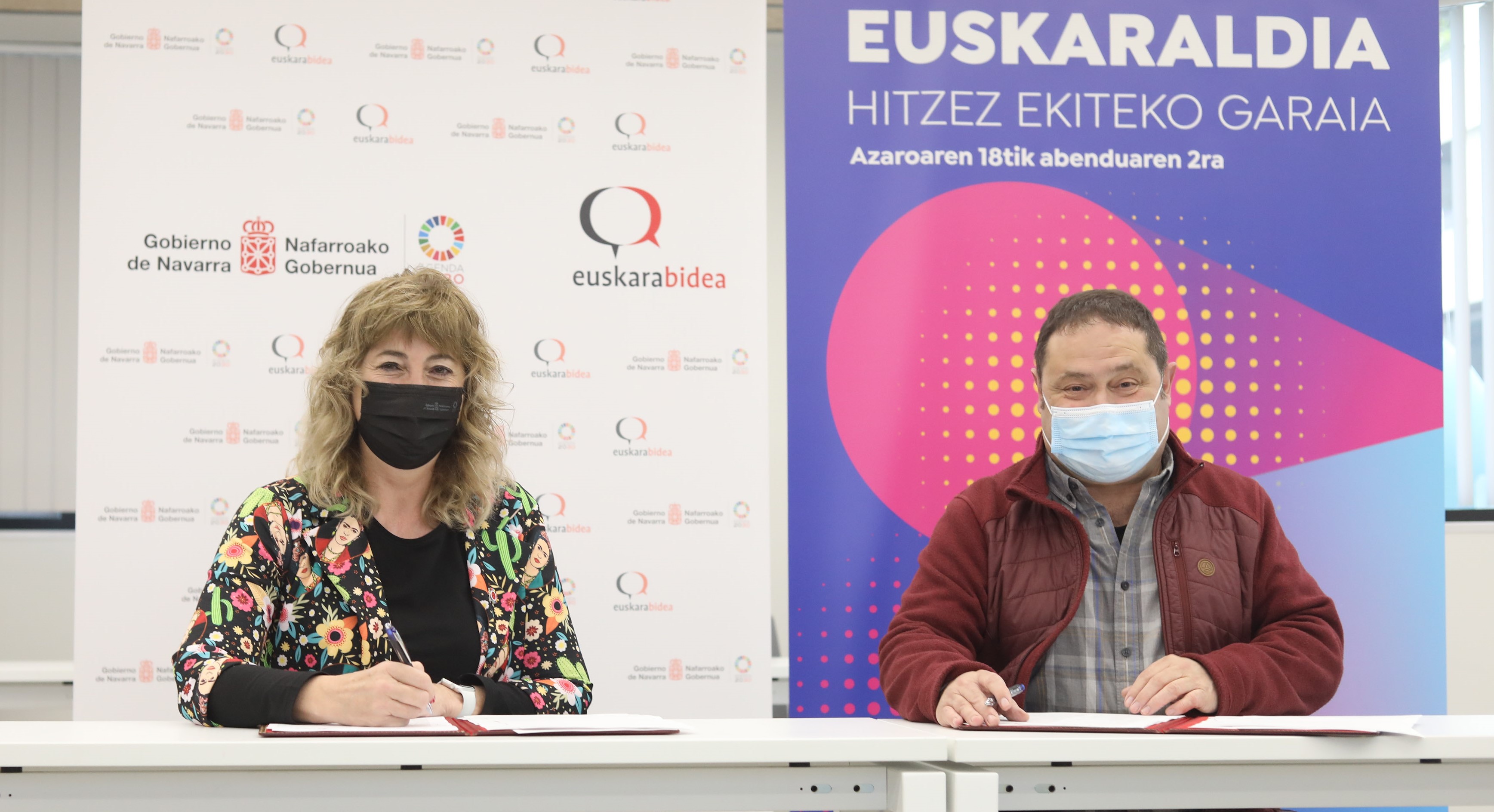 Entrar a la noticia: El Gobierno de Navarra y Topagunea renuevan su convenio para impulsar el proyecto Euskaraldia en Navarra